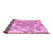 Sideview of Solid Pink Modern Rug, abs5371pnk