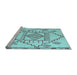 Sideview of Machine Washable Solid Light Blue Modern Rug, wshabs5371lblu