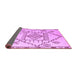 Sideview of Solid Purple Modern Rug, abs5371pur