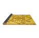 Sideview of Solid Yellow Modern Rug, abs5371yw