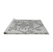 Sideview of Machine Washable Solid Gray Modern Rug, wshabs5371gry