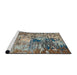 Sideview of Machine Washable Abstract Coffee Brown Rug, wshabs5372