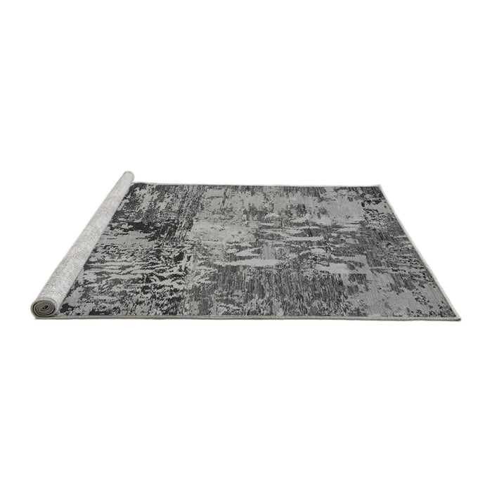 Sideview of Machine Washable Abstract Gray Modern Rug, wshabs5372gry