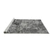 Sideview of Machine Washable Abstract Gray Modern Rug, wshabs5372gry