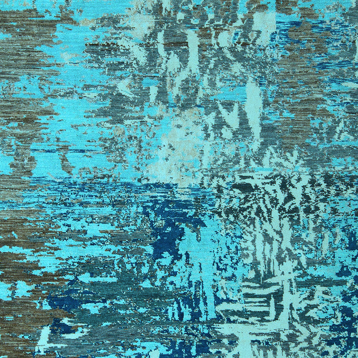 Abstract Light Blue Modern Rug, abs5372lblu