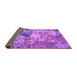 Sideview of Abstract Purple Modern Rug, abs5372pur