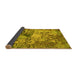 Sideview of Abstract Yellow Modern Rug, abs5372yw