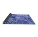 Sideview of Abstract Blue Modern Rug, abs5372blu