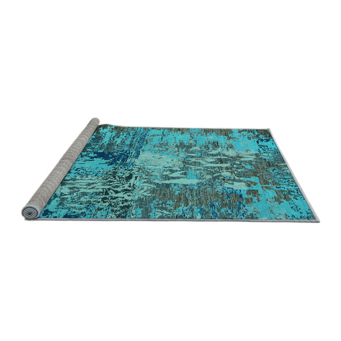 Sideview of Machine Washable Abstract Light Blue Modern Rug, wshabs5372lblu