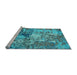 Sideview of Machine Washable Abstract Light Blue Modern Rug, wshabs5372lblu