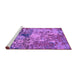 Sideview of Machine Washable Abstract Purple Modern Area Rugs, wshabs5372pur