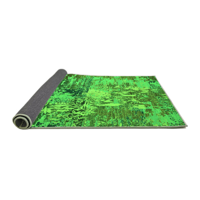 Sideview of Abstract Green Modern Rug, abs5372grn