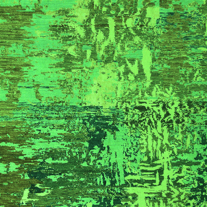 Abstract Green Modern Rug, abs5372grn