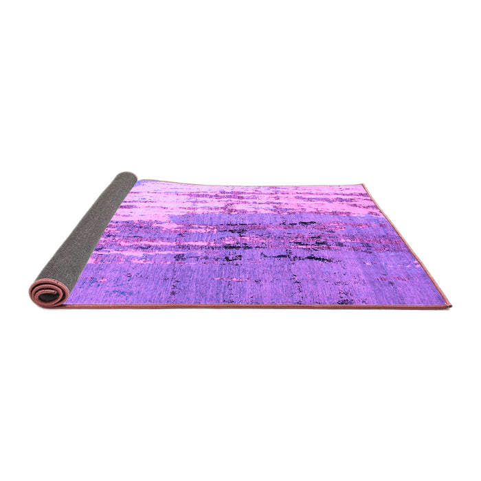 Sideview of Abstract Purple Modern Rug, abs5373pur
