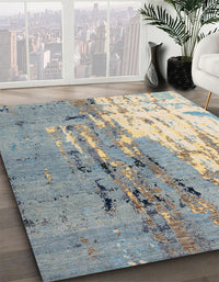 Abstract Tan Brown Modern Rug, abs5373