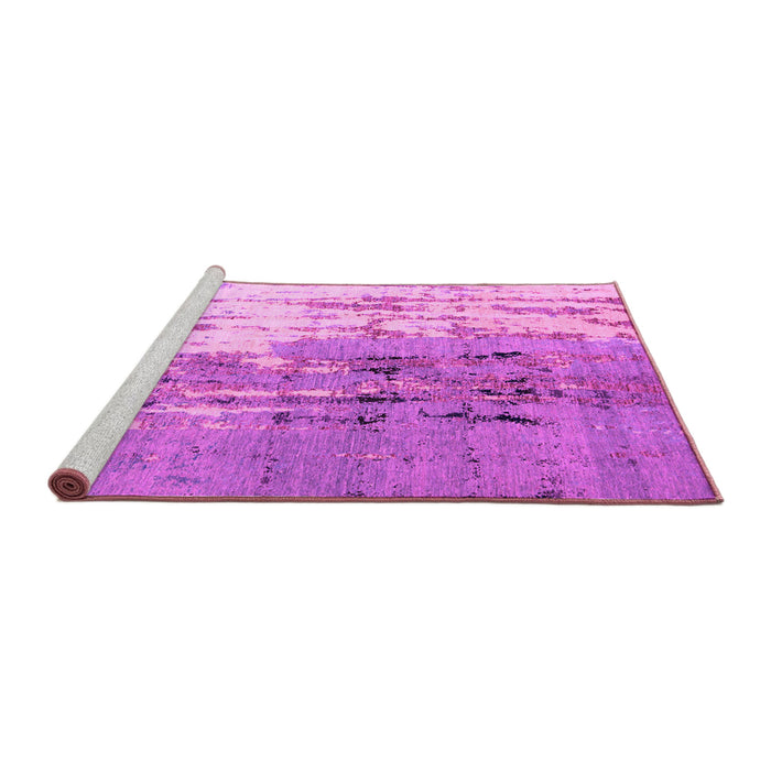 Sideview of Machine Washable Abstract Pink Modern Rug, wshabs5373pnk