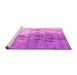 Sideview of Machine Washable Abstract Pink Modern Rug, wshabs5373pnk