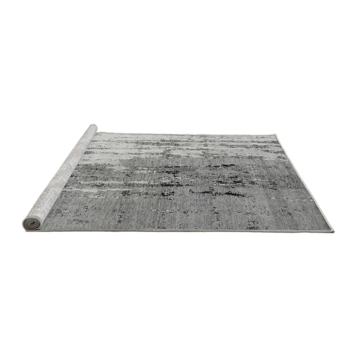 Sideview of Machine Washable Abstract Gray Modern Rug, wshabs5373gry