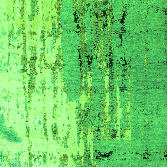 Machine Washable Abstract Green Modern Area Rugs, wshabs5373grn