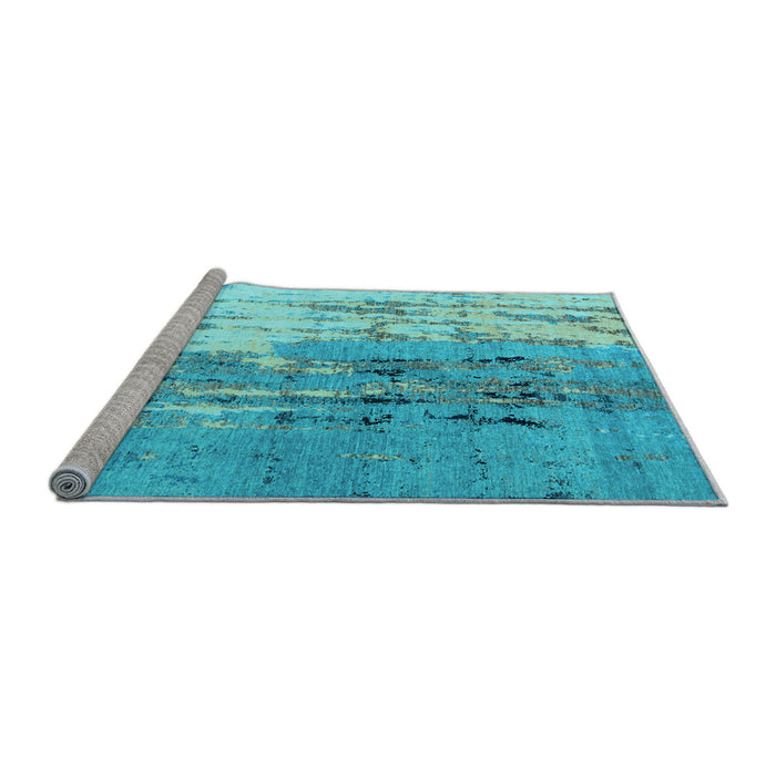 Sideview of Machine Washable Abstract Light Blue Modern Rug, wshabs5373lblu