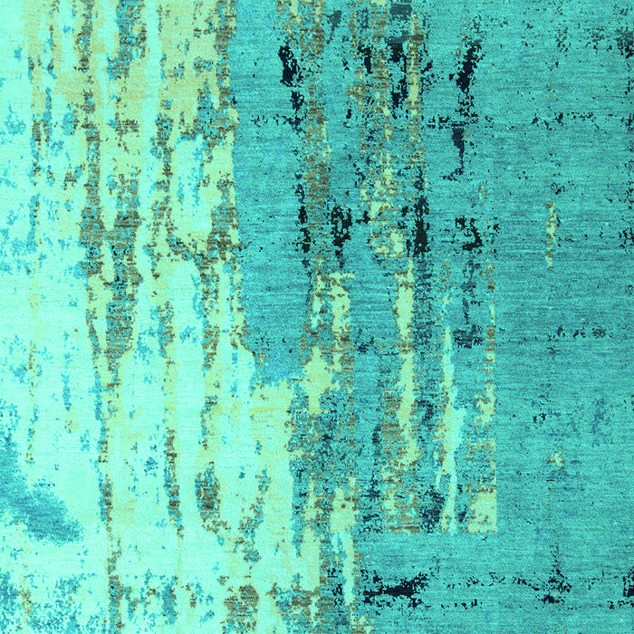 Machine Washable Abstract Turquoise Modern Area Rugs, wshabs5373turq