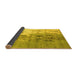 Sideview of Abstract Yellow Modern Rug, abs5373yw