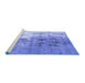 Sideview of Machine Washable Abstract Blue Modern Rug, wshabs5373blu