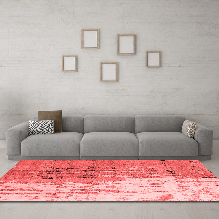 Modern Red Washable Rugs