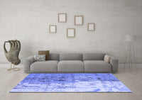 Machine Washable Abstract Blue Modern Rug, wshabs5373blu