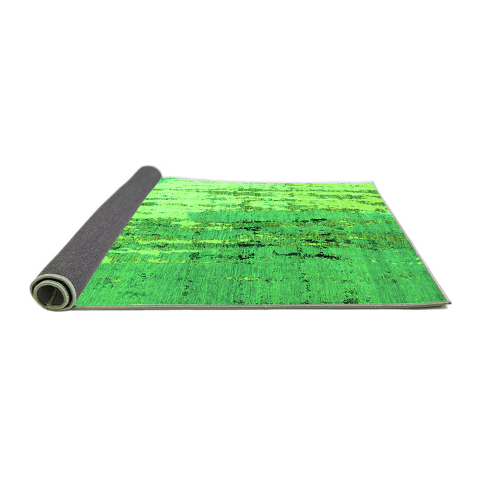 Sideview of Abstract Green Modern Rug, abs5373grn