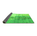 Sideview of Abstract Green Modern Rug, abs5373grn