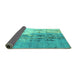 Sideview of Abstract Turquoise Modern Rug, abs5373turq