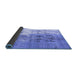 Sideview of Abstract Blue Modern Rug, abs5373blu