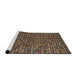 Sideview of Machine Washable Abstract Night Red Rug, wshabs5374