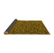 Sideview of Abstract Yellow Modern Rug, abs5374yw