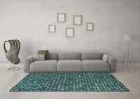 Machine Washable Abstract Light Blue Modern Rug, wshabs5374lblu