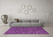 Machine Washable Abstract Purple Modern Area Rugs in a Living Room, wshabs5374pur