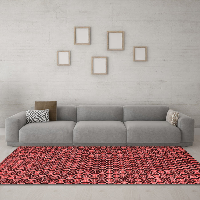 Modern Red Washable Rugs