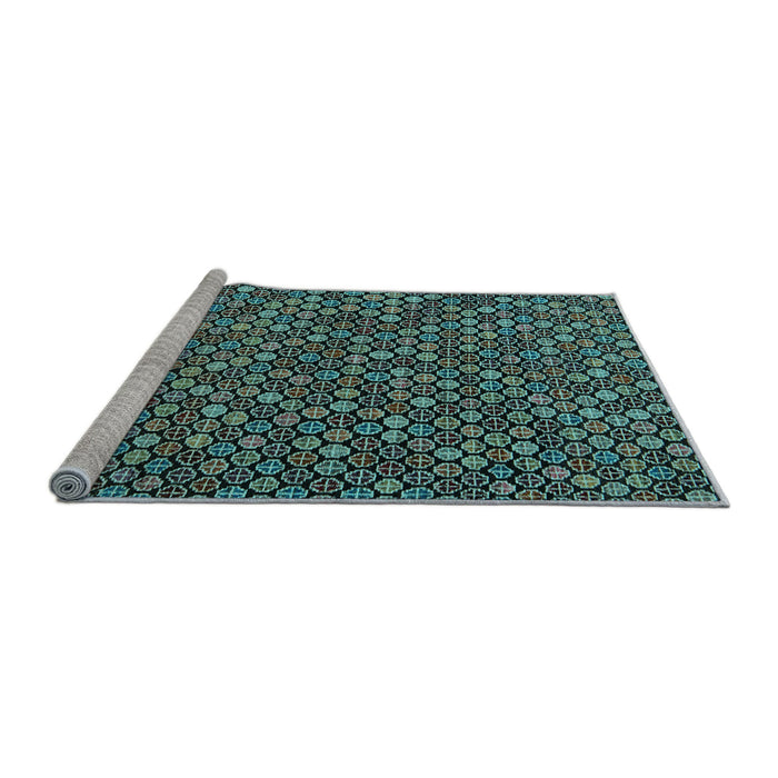 Sideview of Machine Washable Abstract Light Blue Modern Rug, wshabs5374lblu