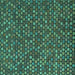 Square Abstract Turquoise Modern Rug, abs5374turq