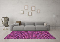 Machine Washable Abstract Pink Modern Rug, wshabs5374pnk