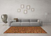 Machine Washable Abstract Orange Modern Rug, wshabs5374org