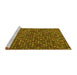 Sideview of Machine Washable Abstract Yellow Modern Rug, wshabs5374yw