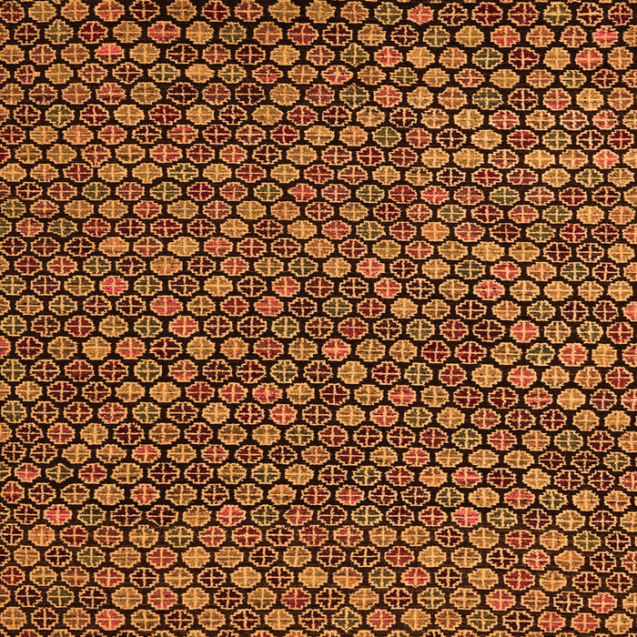 Square Machine Washable Abstract Orange Modern Area Rugs, wshabs5374org