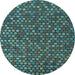 Round Machine Washable Abstract Light Blue Modern Rug, wshabs5374lblu