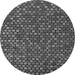 Round Machine Washable Abstract Gray Modern Rug, wshabs5374gry