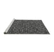 Sideview of Machine Washable Abstract Gray Modern Rug, wshabs5374gry