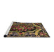 Sideview of Machine Washable Abstract Bronze Brown Rug, wshabs5375