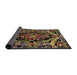 Sideview of Abstract Bronze Brown Medallion Rug, abs5375