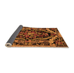 Sideview of Medallion Orange French Rug, abs5375org